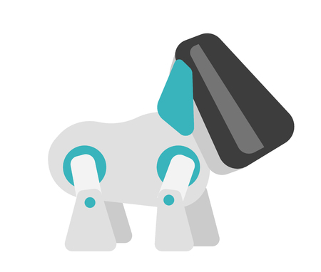 Cyber dog iconのイラスト素材