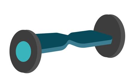 Modern self balancing electric hover boardのイラスト素材