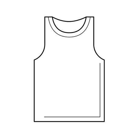 Tank top line icon isolated on white background.のイラスト素材