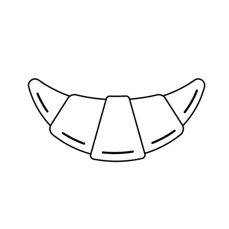 Croissant vector line icon isolated on white background. French morning pastry - croissant line icon for infographic, website or app.のイラスト素材