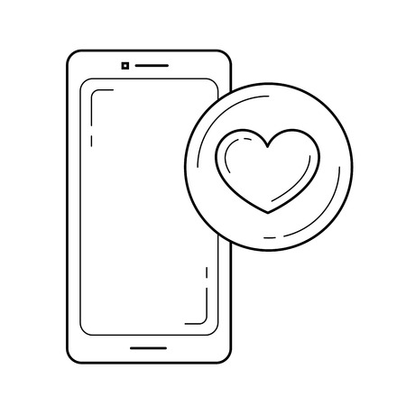 Like button vector line icon isolated on white background. Like button line icon for infographic, website or app. Scalable icon designed on a grid system.のイラスト素材