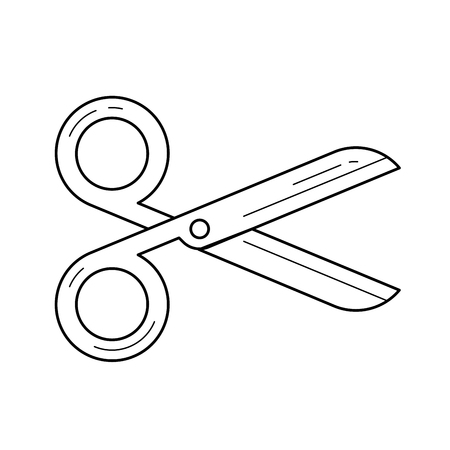 Cut vector line icon isolated on white background. Cut line icon for infographic, website or app.のイラスト素材