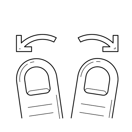 Spread vector line icon design isolated on white background.のイラスト素材