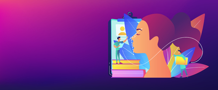 Plastic surgeon correcting the form of the woman nose for rhinoplasty. Rhinoplasty, nose correction procedure, surgical rhinoplasty concept. Header or footer banner template with copy space.のイラスト素材