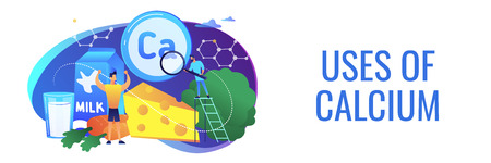 Uses of Calcium concept banner header.のイラスト素材