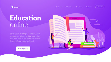 Ebook landing page templateのイラスト素材