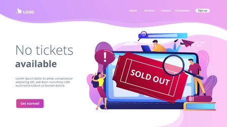 Sold-out event concept landing page.のイラスト素材