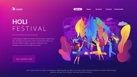 Holi festival concept vector illustrationのイラスト素材