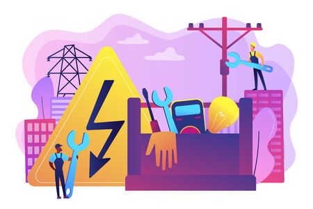 Electrician services concept vector illustrationのイラスト素材
