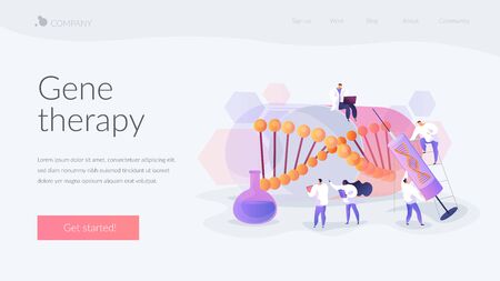 Gene therapy landing page conceptのイラスト素材