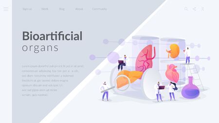 Lab-Grown Organs landing page conceptのイラスト素材
