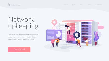 System administration landing page conceptのイラスト素材