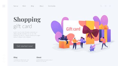 Gift card landing page template.の素材 [FY310130852860]