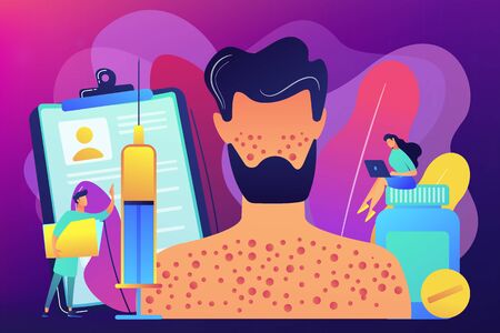 Drug allergy concept vector illustration.のイラスト素材