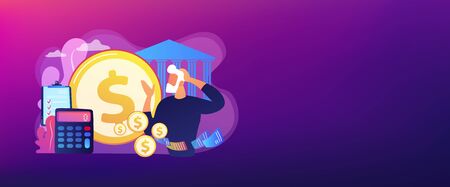 Retirement preparation concept banner header.のイラスト素材