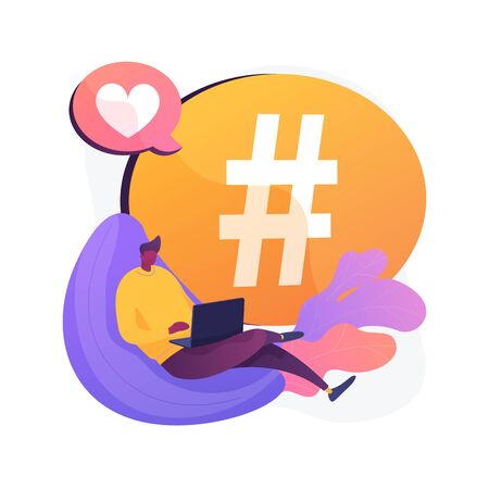 Internet blogging, vlogging vector concept metaphor.のイラスト素材