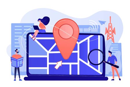 Local search optimization concept vector illustrationのイラスト素材