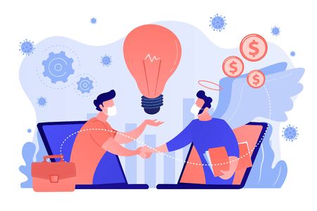 Angel investor concept vector illustrationのイラスト素材