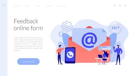 Get in touch concept landing page.のイラスト素材