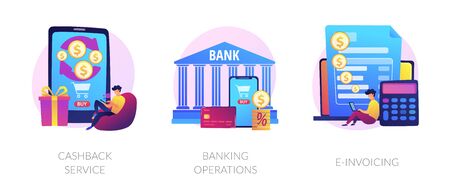 Banking and financial services vector concept metaphors.のイラスト素材