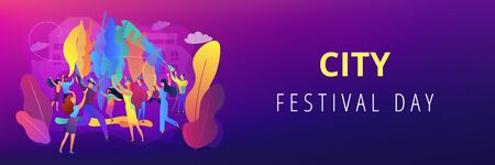 Holi festival concept banner header.のイラスト素材