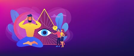 Clairvoyance ability concept banner headerのイラスト素材