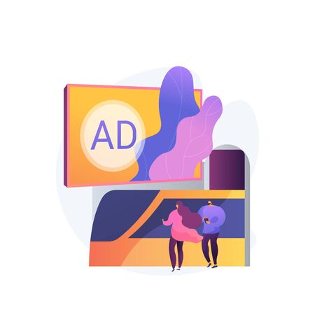 Outdoor advertising design abstract concept vector illustration.のイラスト素材