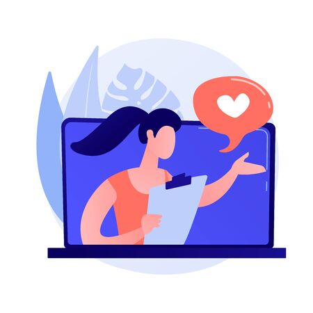 Online dating website vector concept metaphorのイラスト素材