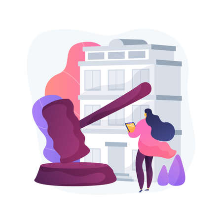 Building regulations abstract concept vector illustration. Building control, constructor services, submit application form, construction site, legal document, safety policy abstract metaphor.のイラスト素材