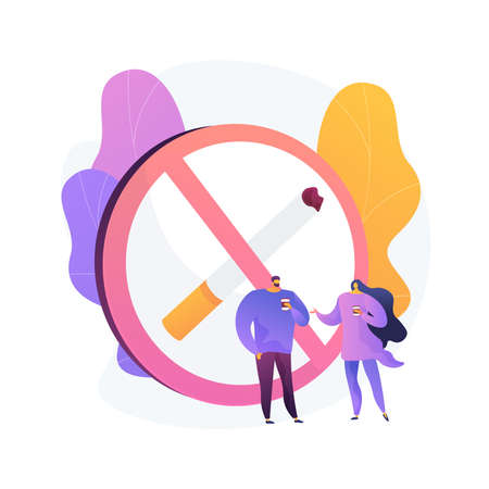 Smoke free zone vector concept metaphorのイラスト素材