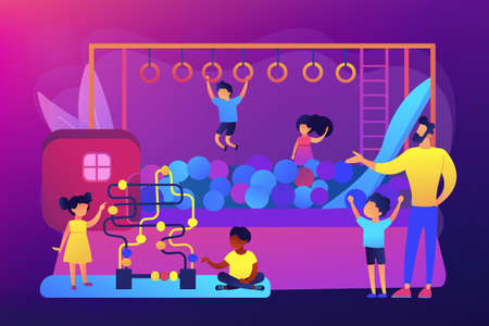 Playroom for kids concept vector illustrationのイラスト素材