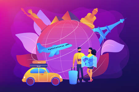 Global travelling concept vector illustration.のイラスト素材