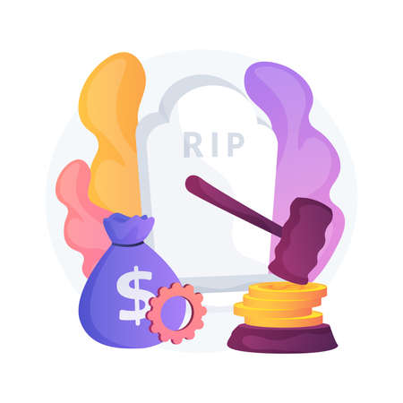 Death grant abstract concept vector illustration.のイラスト素材