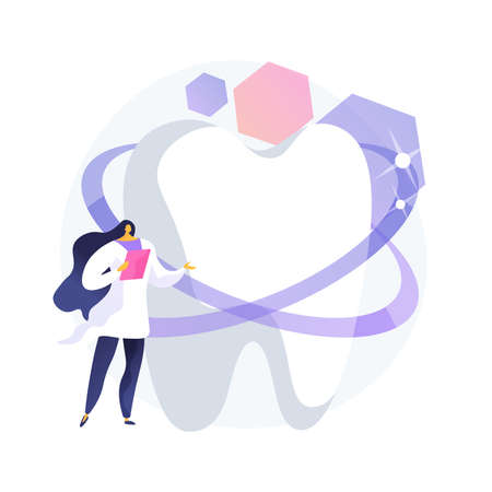 Dental esthetic clinic abstract concept vector illustration.のイラスト素材