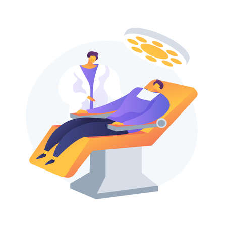Dental treatment abstract concept vector illustration.のイラスト素材