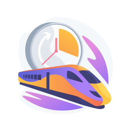 High-speed transport abstract concept vector illustration.