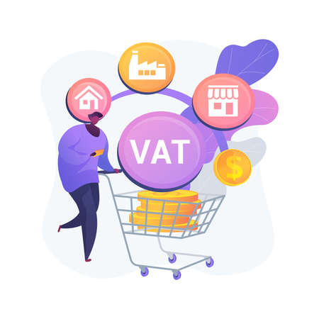Value added tax system abstract concept vector illustration.のイラスト素材