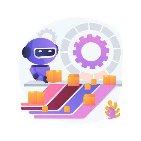 Sortation systems abstract concept vector illustration.のイラスト素材