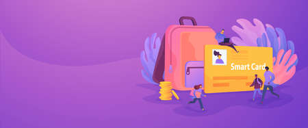 Smartcards for schools web banner concept.