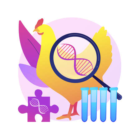 Genetically modified animals abstract concept vector illustration.のイラスト素材