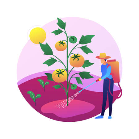 Weed control abstract concept vector illustration.のイラスト素材