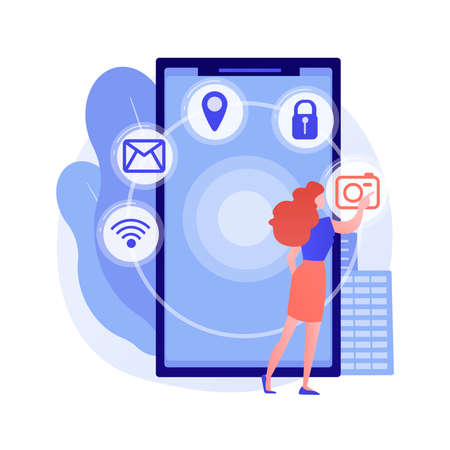 Intelligent interface abstract concept vector illustration.のイラスト素材