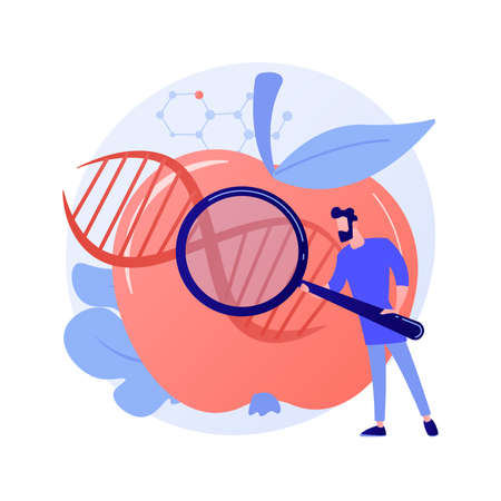 Genetically modified foods abstract concept vector illustration.のイラスト素材