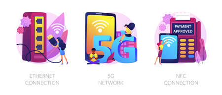 Internet connection vector concept metaphors.のイラスト素材