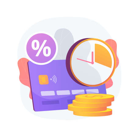 Installment tax payments abstract concept vector illustration.のイラスト素材