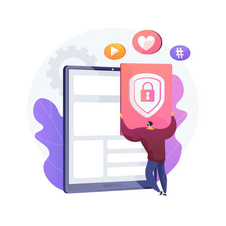 Media content control abstract concept vector illustration.のイラスト素材