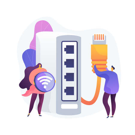 device connection abstract concept vector illustration.のイラスト素材