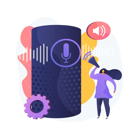 Voice Control abstract concept vector illustration.のイラスト素材
