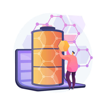 Graphene technologies abstract concept vector illustration.のイラスト素材
