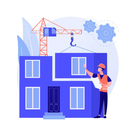 Modular home abstract concept vector illustration.のイラスト素材